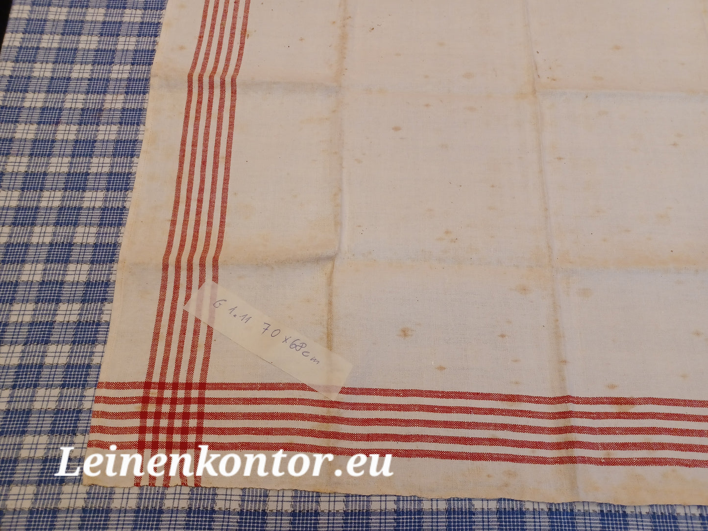 G1.11 (70cm x 68cm) Geschirrhandtuch Altes Bauerleinen Landhaus Leinenstoff Leinenhandtücher
