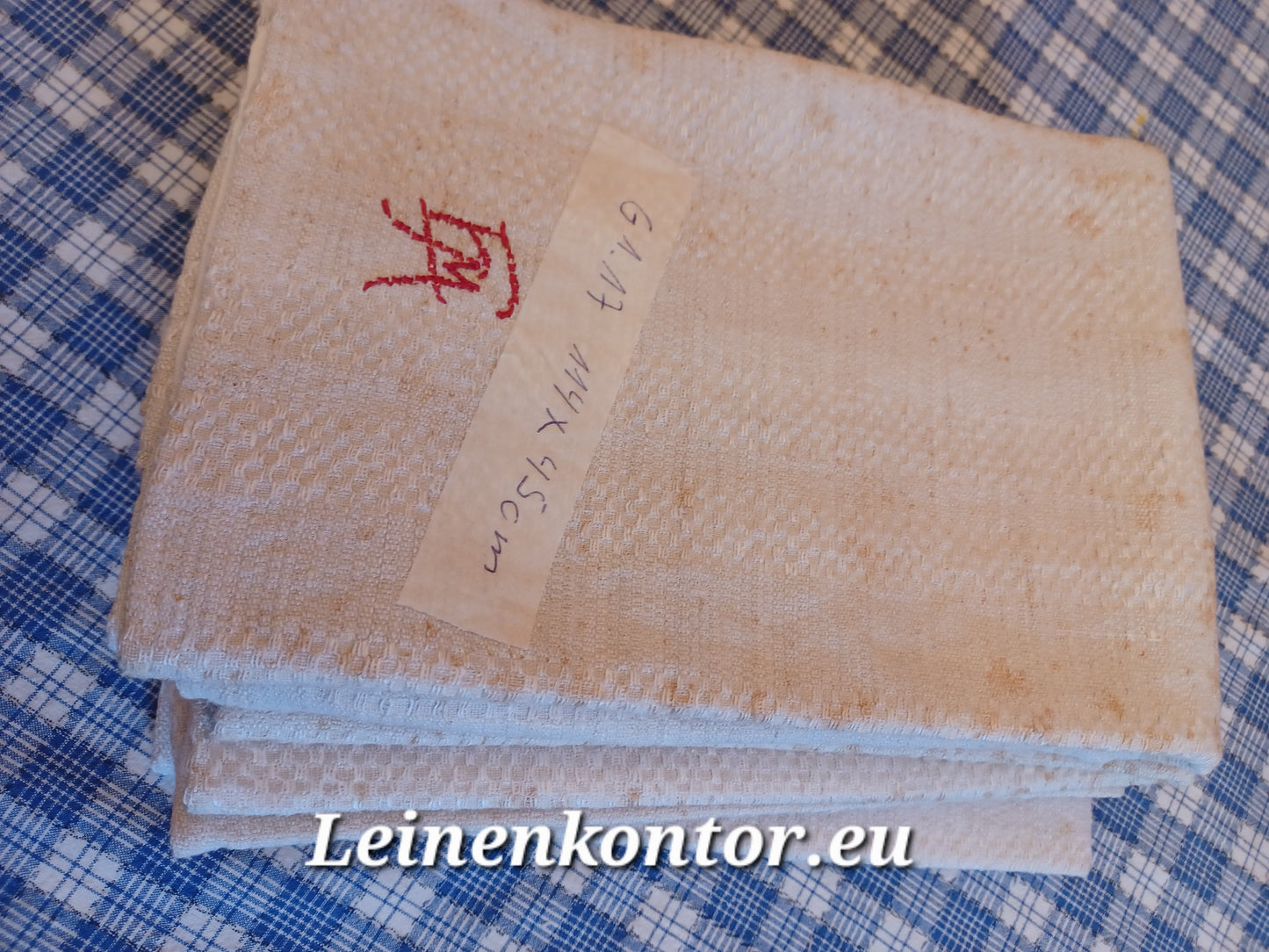 G1.18 (140cm x 39cm) Halbleinenhandtücher Geschirrhandtuch Altes Bauerleinen Landhaus Leinenstoff Leinenhandtücher