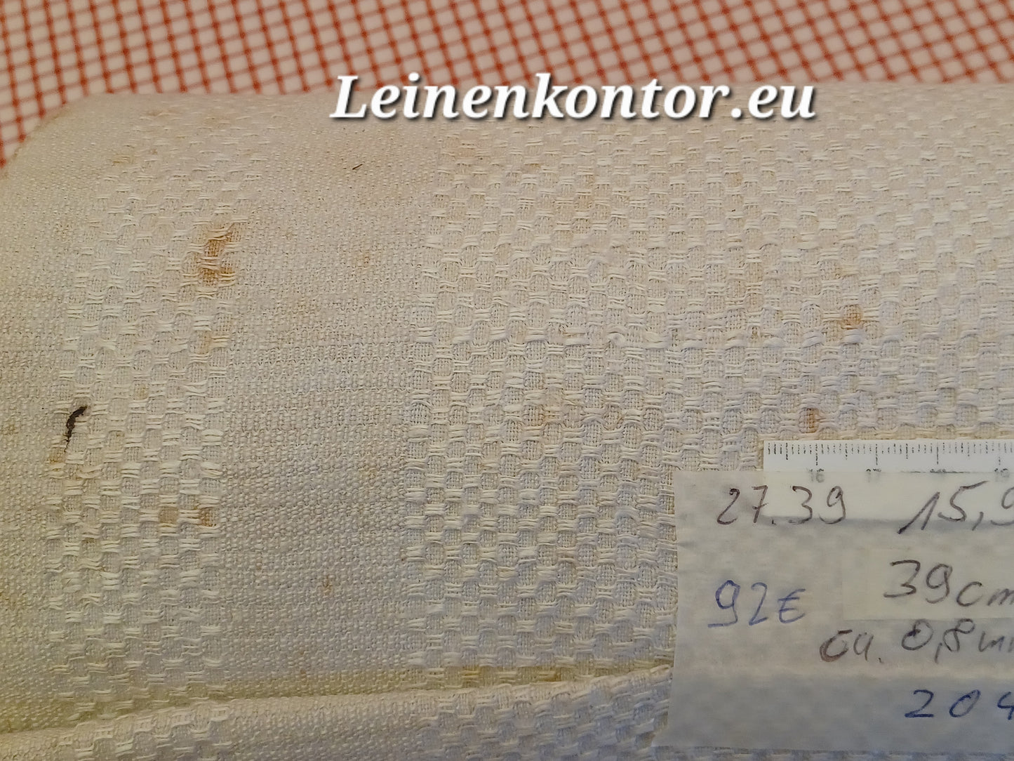27.39 (15,9m x 0,39m x 0,8mm, 2040gr) Halbleinen, Altes Bauernleinen Landhaus Leinenstoff Leinenballen