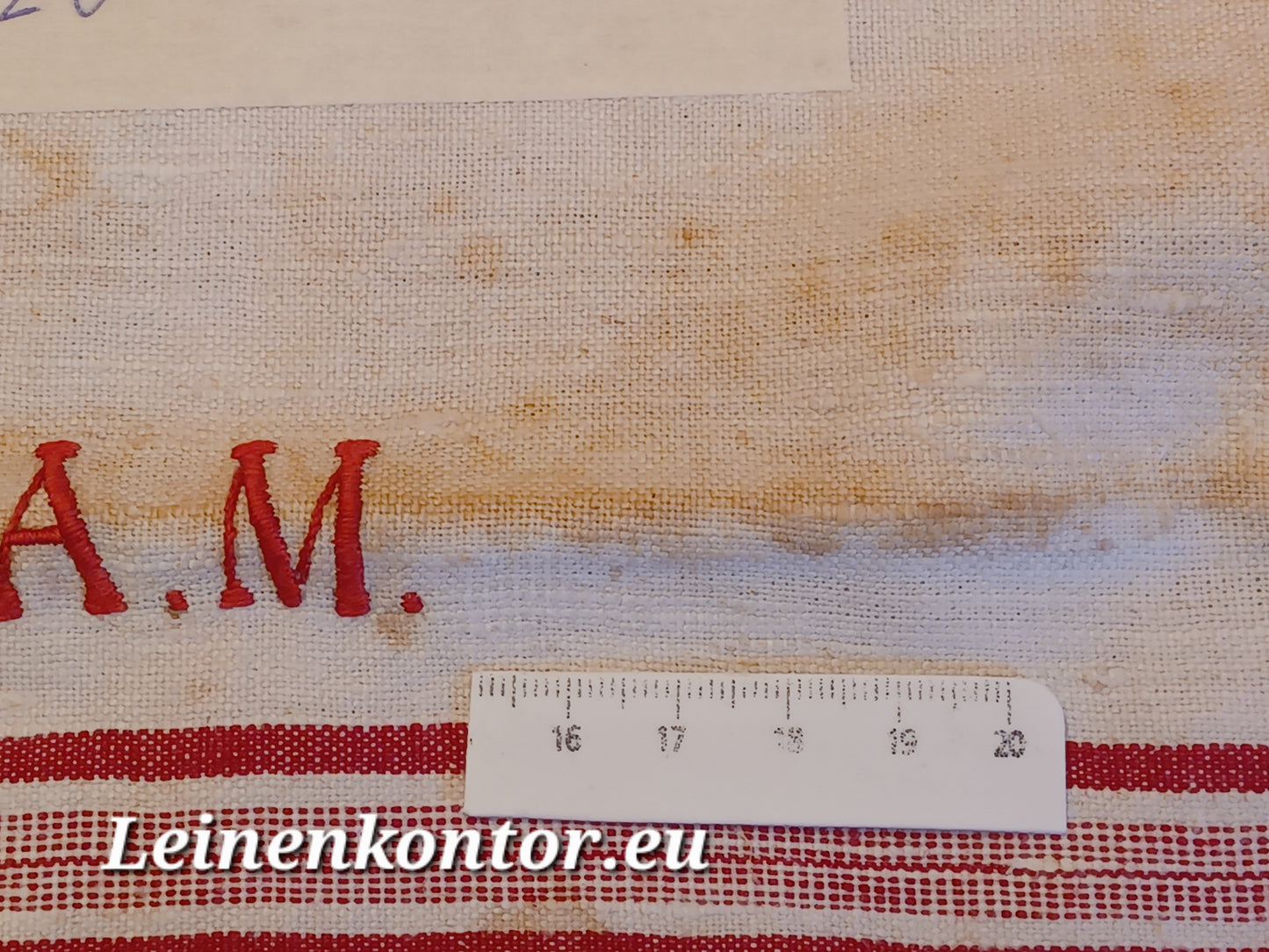 G1.26 (112cm x 42cm) Geschirrhandtuch Altes Bauerleinen Landhaus Leinenstoff Leinenhandtücher