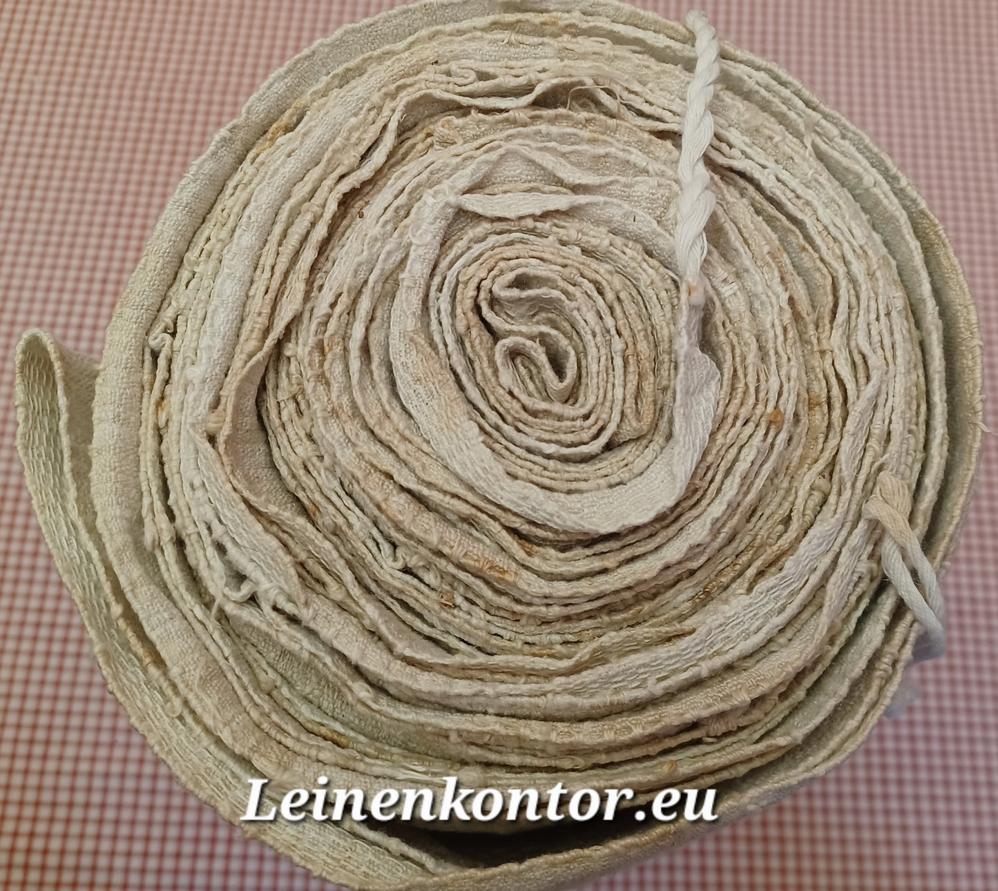 27.39 (15,9m x 0,39m x 0,8mm, 2040gr) Halbleinen, Altes Bauernleinen Landhaus Leinenstoff Leinenballen