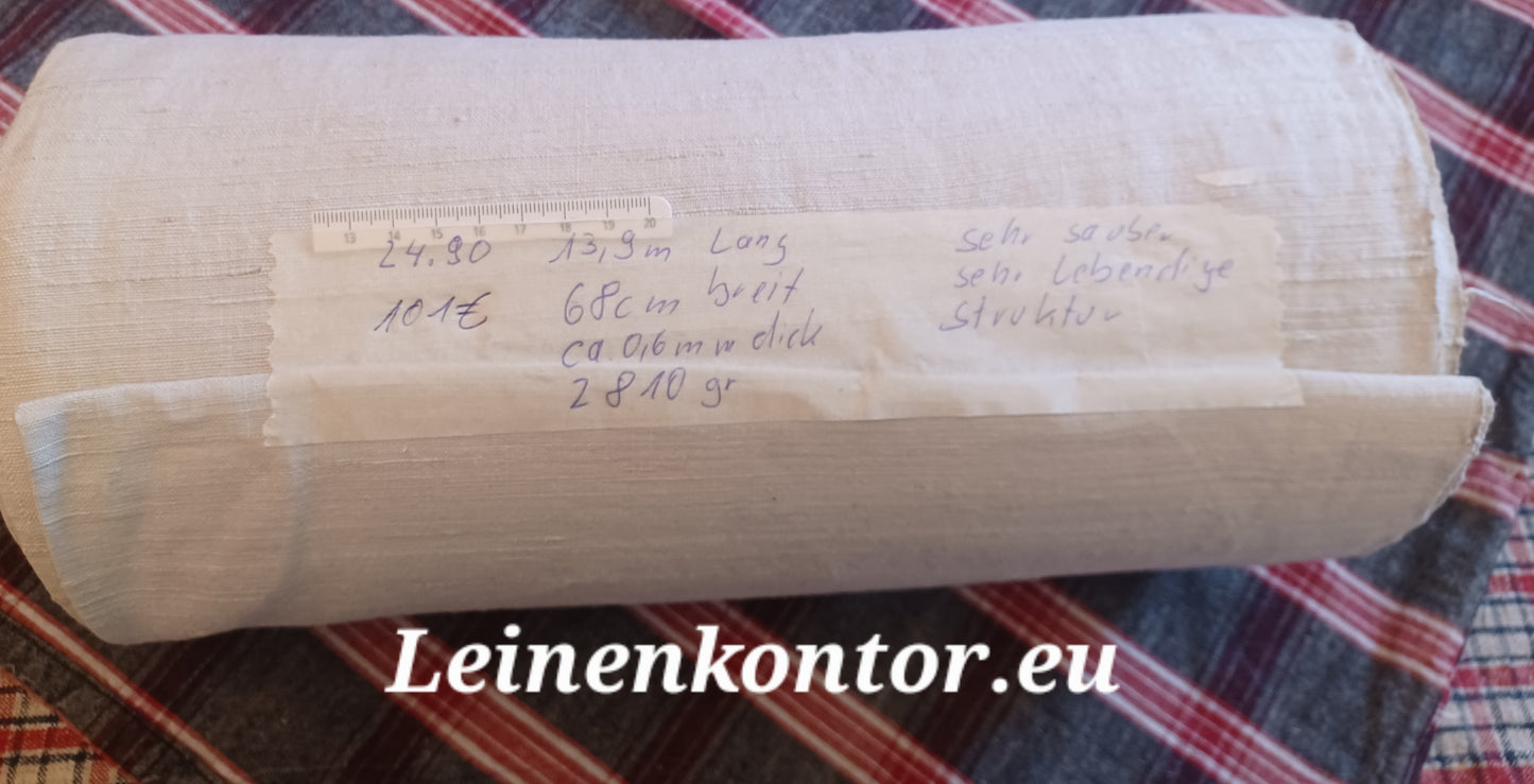 24.90 (13,9m x 0,68m x 0,6mm) Leinen Landhaus Leinenstoff Leinenballen