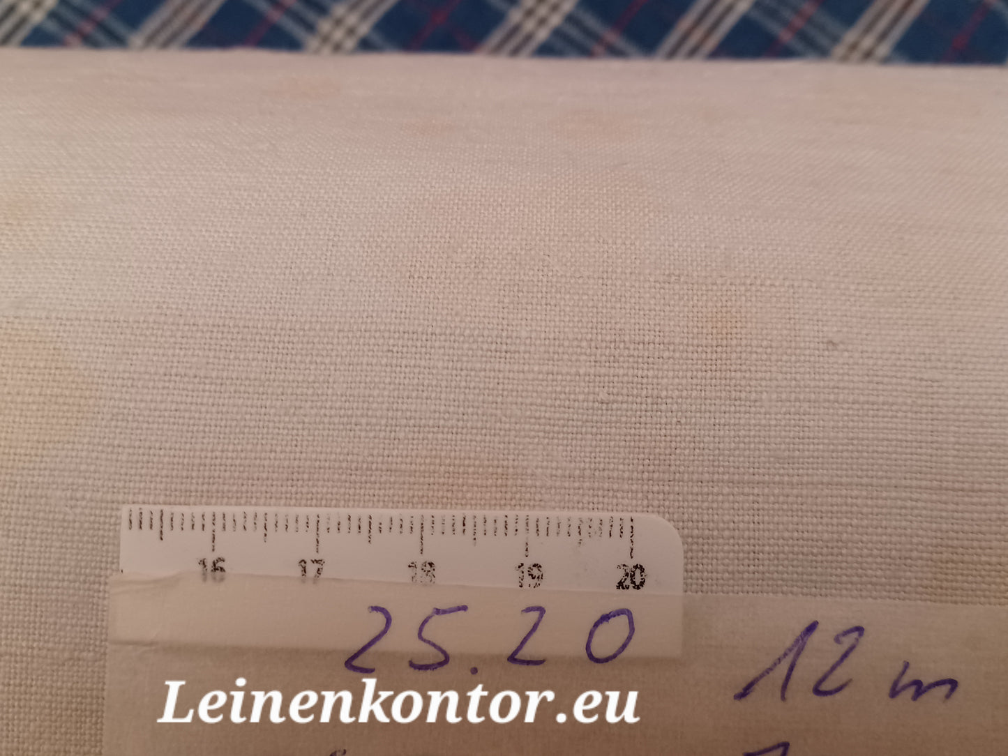 25.20 (12m x 0,70m x 0,6mm) Leinen Landhaus Leinenstoff Leinenballen