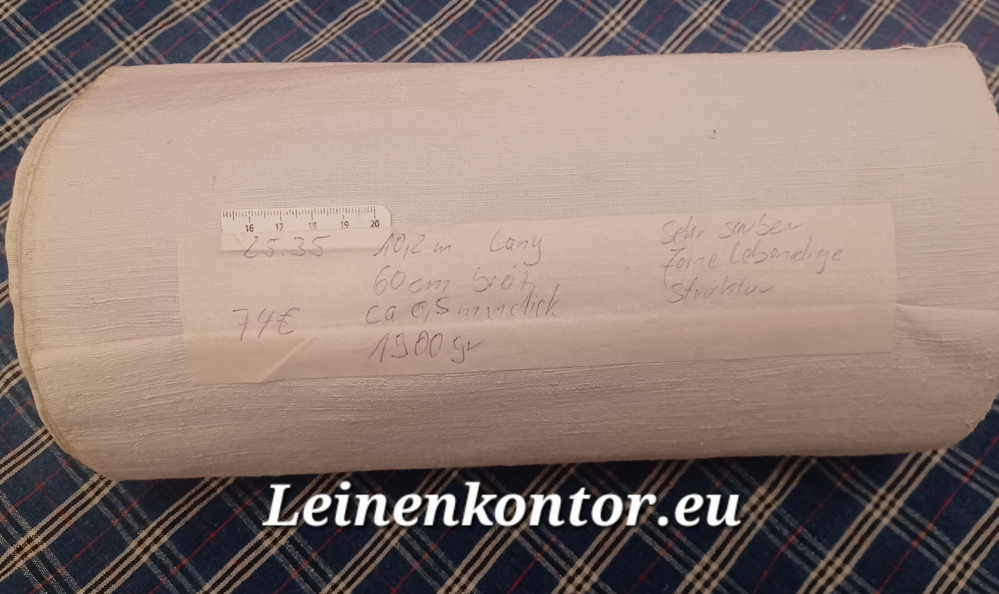 25.35 (10,2m x 0,60m x 0,5mm) Leinen Landhaus Leinenstoff Leinenballen