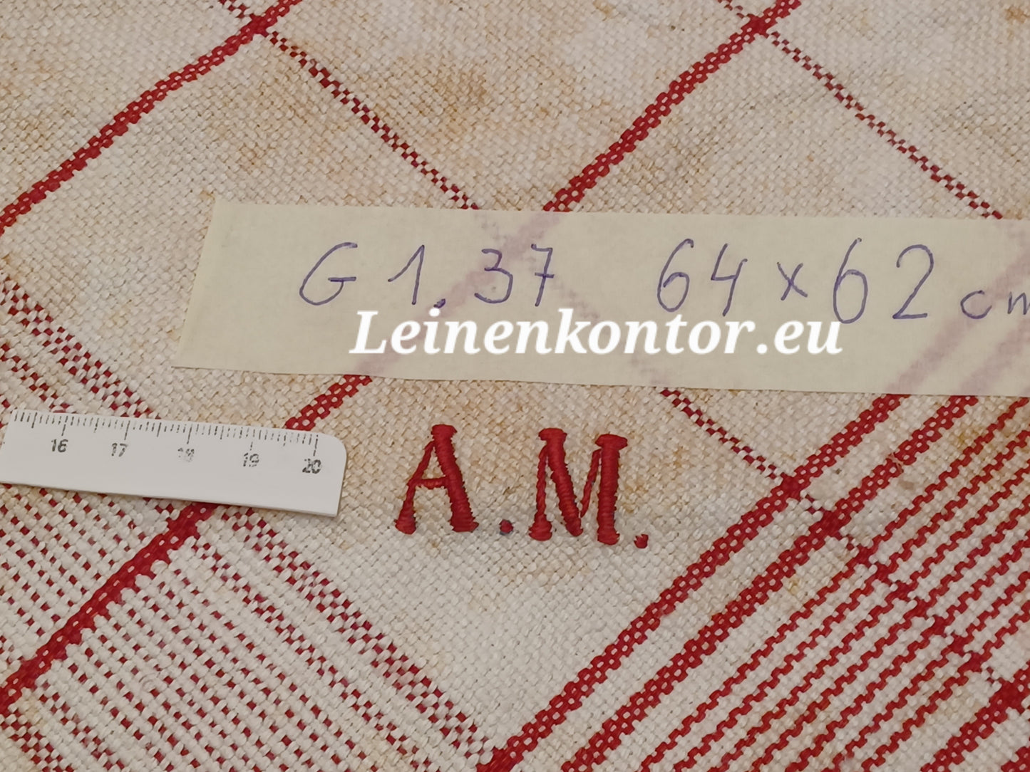 G1.37 (64cm x 62cm) Halbleinenhandtücher Geschirrhandtuch Altes Bauerleinen Landhaus Leinenstoff Leinenhandtücher