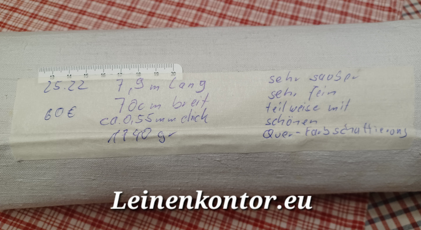 25.22 (7,9m x 0,70m x 0,55mm) Leinen Landhaus Leinenstoff Leinenballen