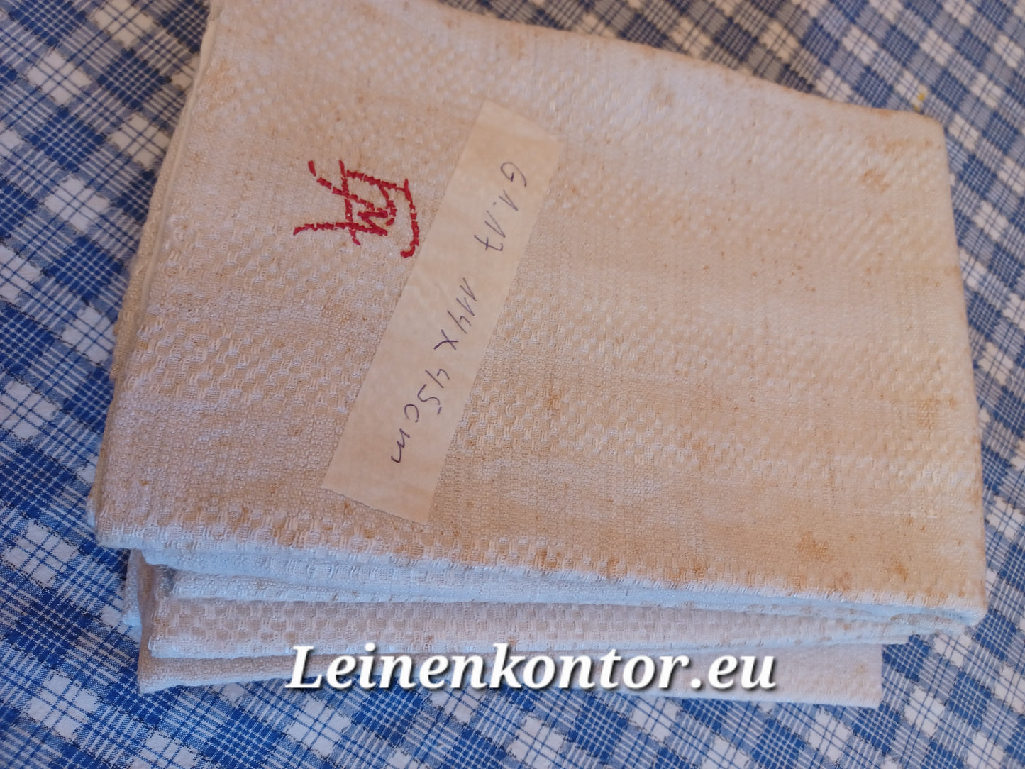 G1.17 (114cm x 45cm) Halbleinenhandtücher Geschirrhandtuch Altes Bauerleinen Landhaus Leinenstoff Leinenhandtücher