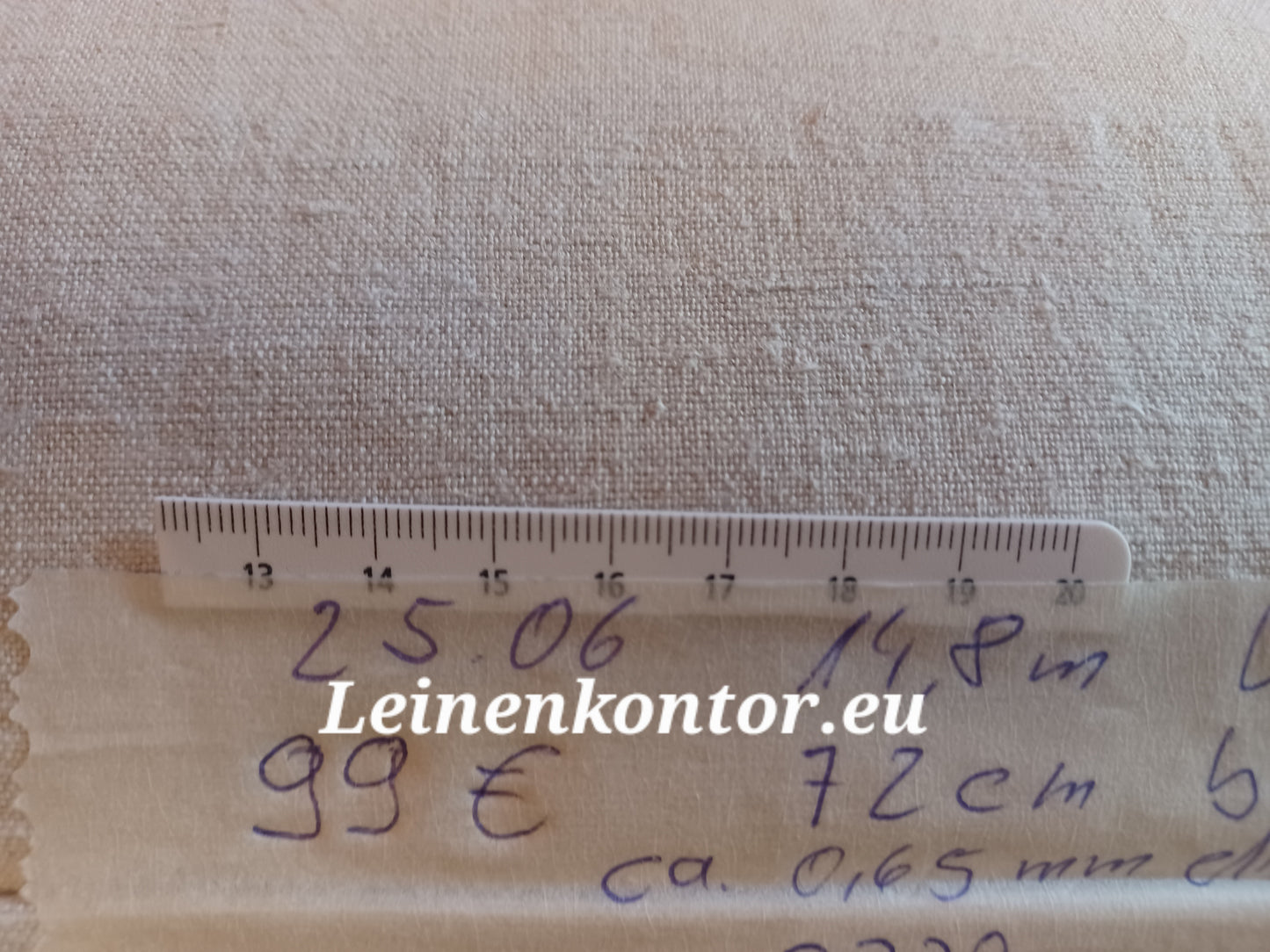 25.06 (14,8m x 0,72m x 0,65mm) Leinen Landhaus Leinenstoff Leinenballen