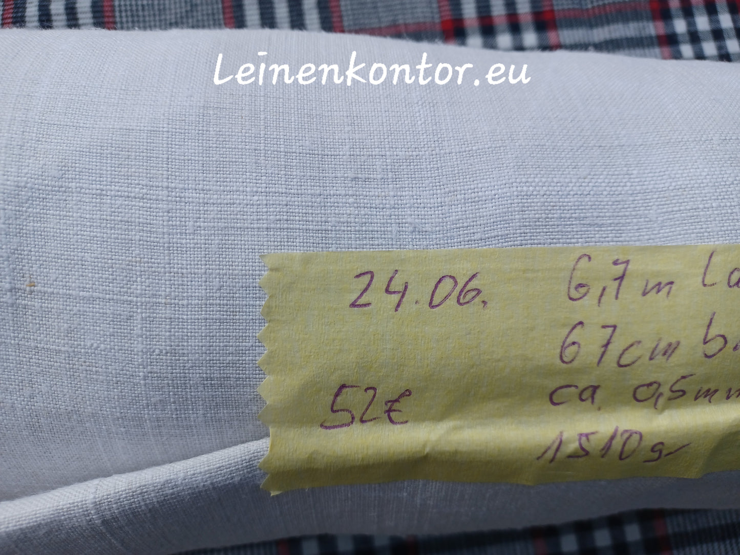 24.06 (6,7m x 0,67m x 0,5mm) Altes Bauernleinen Landhaus Leinenstoff Leinenballen