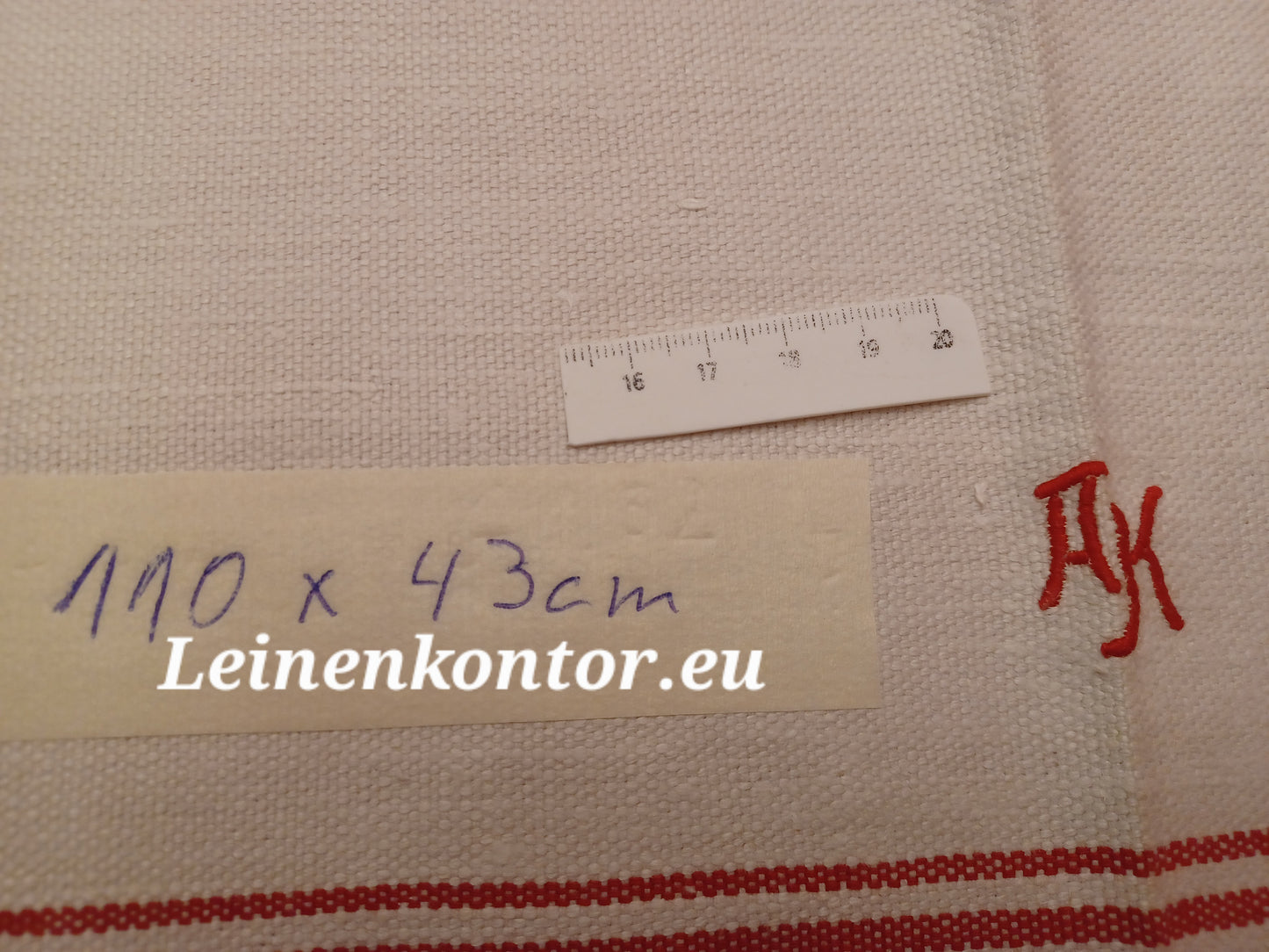 G1.34 (110cm x 43cm) Geschirrhandtuch Altes Bauerleinen Landhaus Leinenstoff Leinenhandtücher