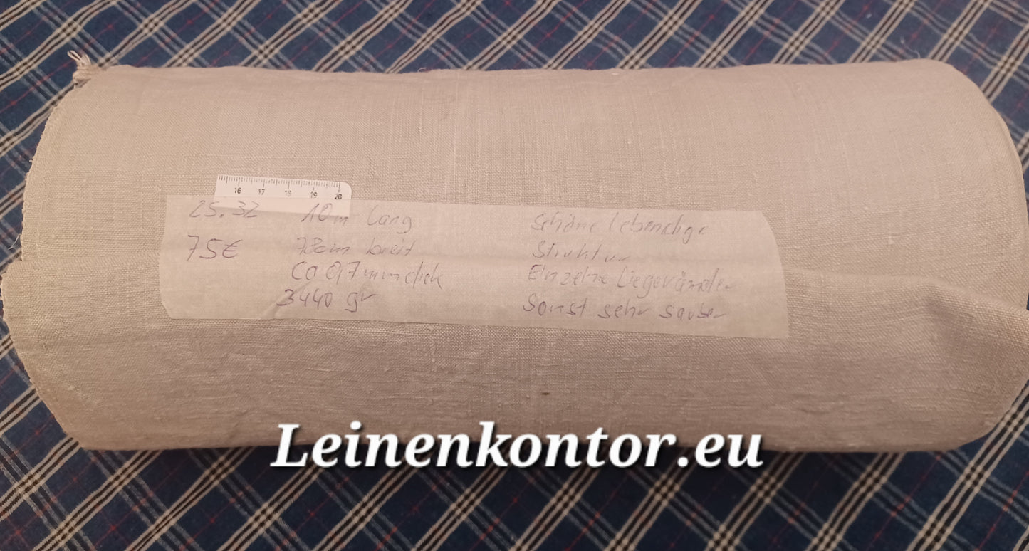 25.32 (10m x 0,78m x 0,7mm) Leinen Landhaus Leinenstoff Leinenballen