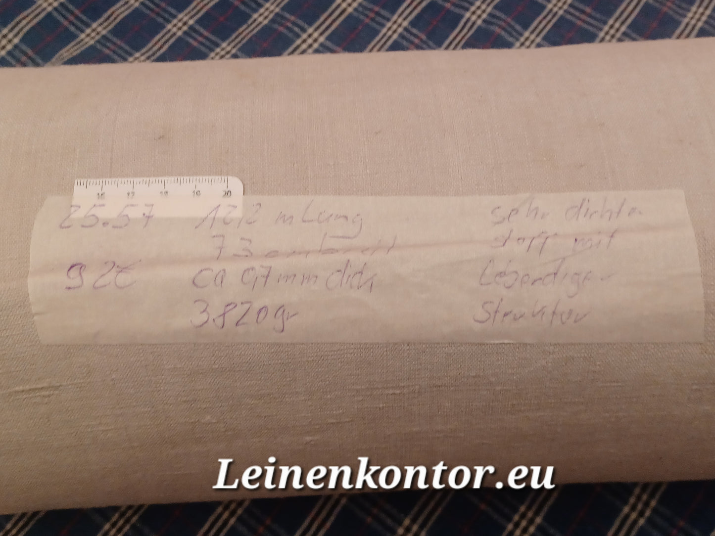 25.57 (12,2m x 0,73m x 0,7mm, 3820gr) Bauernleinen Leinen Landhaus Leinenstoff Leinenballen