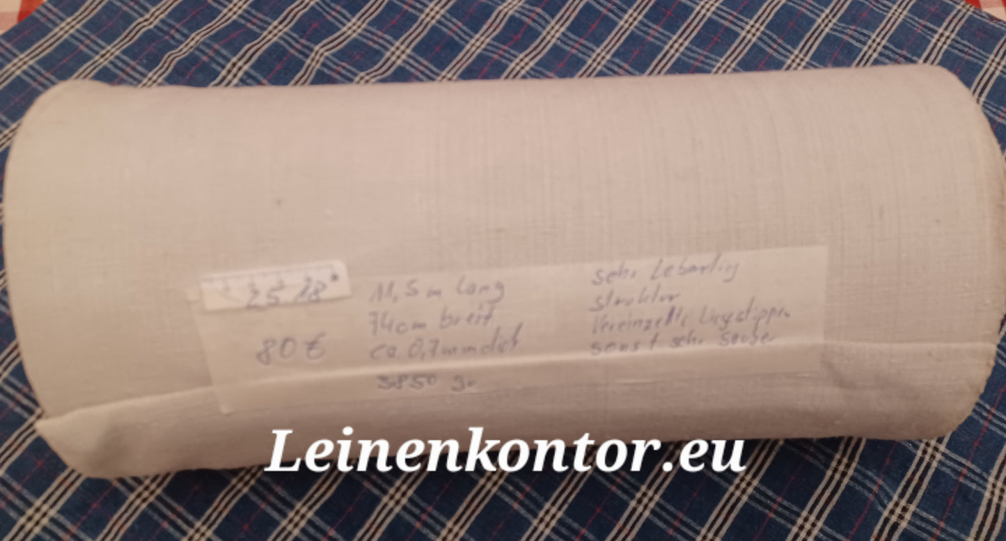 25.18 (11,5m x 0,74m x 0,7mm) Leinen Landhaus Leinenstoff Leinenballen