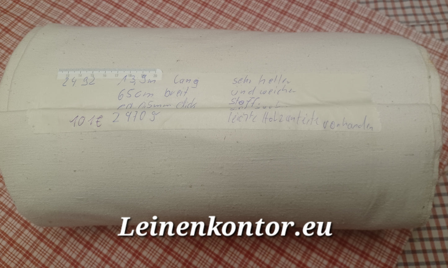 24.92 (13,9m x 0,65m x 0,5mm) Leinen Landhaus Leinenstoff Leinenballen
