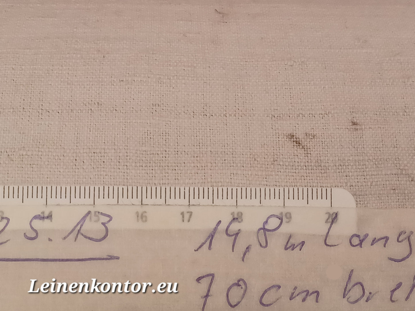 25.13 (14,8m x 0,70m x 0,6mm) Leinen Landhaus Leinenstoff Leinenballen