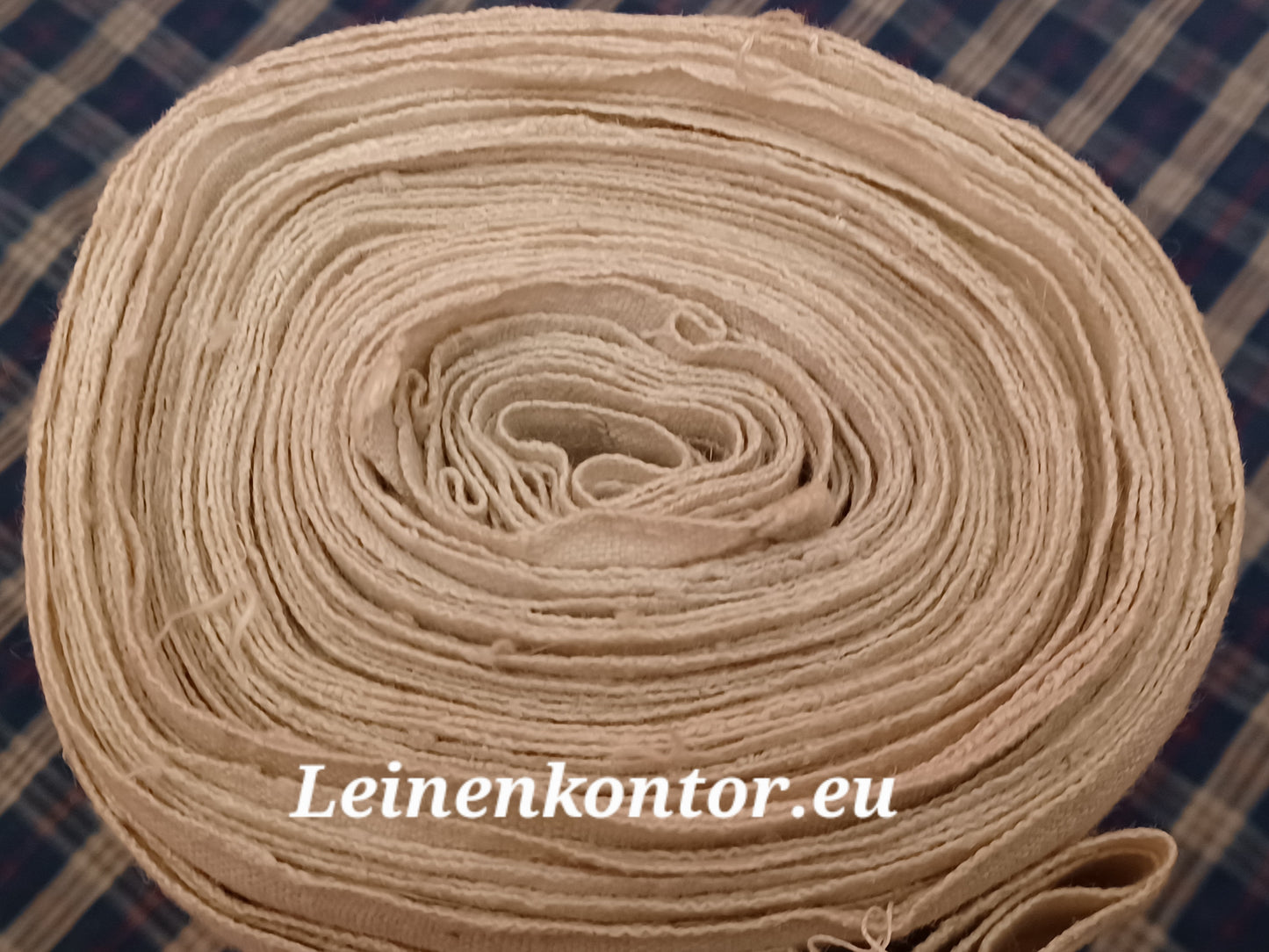 25.15 (6,8m x 0,64m x 0,5mm) Halbleinen, Altes Bauernleinen Landhaus Leinenstoff Leinenballen