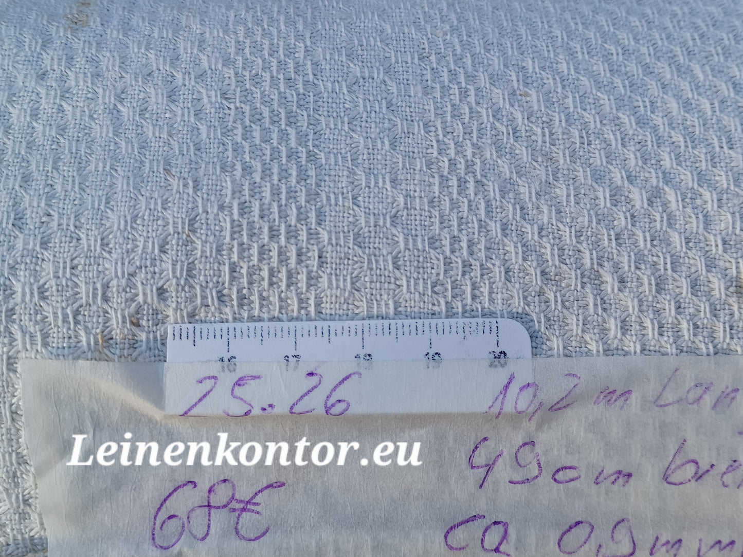 25.26 (10,4m x 0,49m x 0,9mm) Halbleinen, Altes Bauernleinen Landhaus Leinenstoff Leinenballe