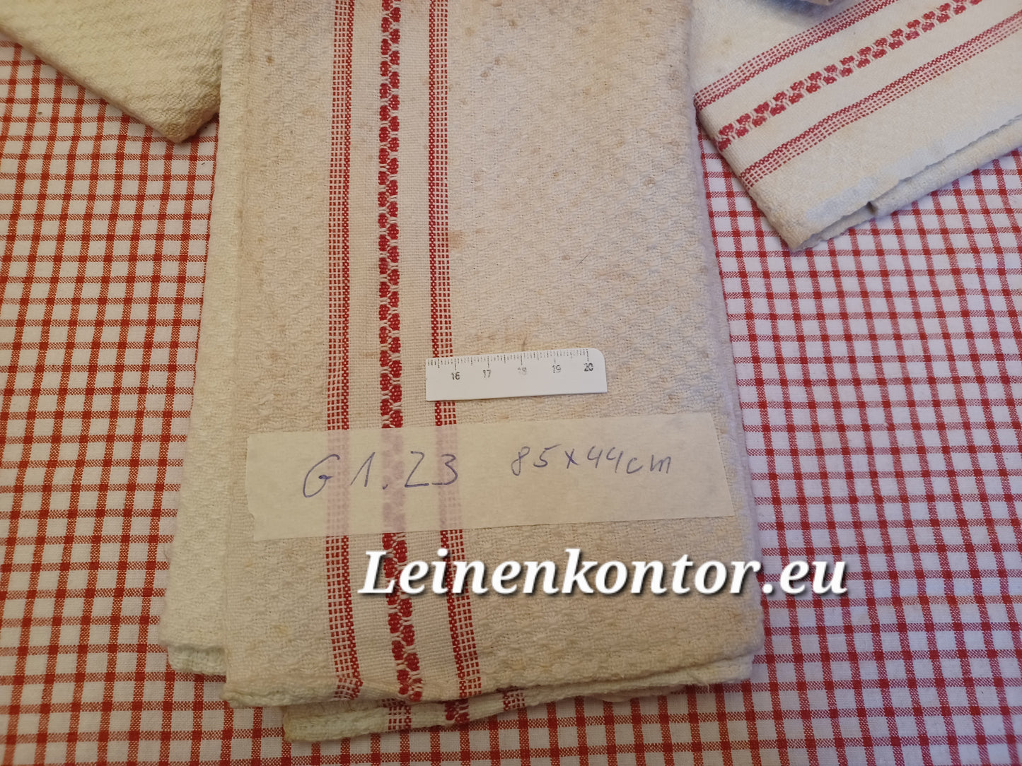 G1.23 (85cm x 44cm) Halbleinenhandtücher Geschirrhandtuch Altes Bauerleinen Landhaus Leinenstoff Leinenhandtücher