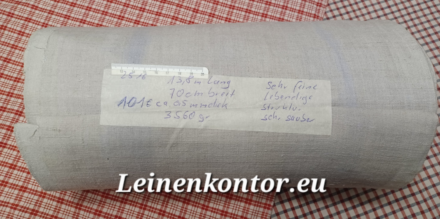 25.16 (13,8m x 0,70m x 0,5mm) Leinen Landhaus Leinenstoff Leinenballen