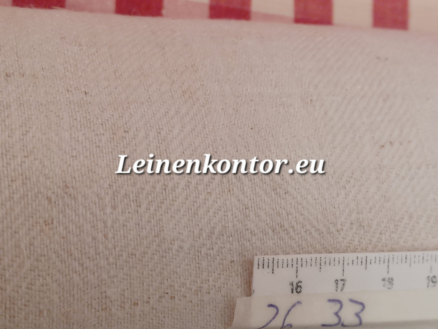 26.33 (7,3m x 0,38m x 0,7mm, 950gr) Halbleinen Leinen Landhaus Leinenstoff Leinenballen
