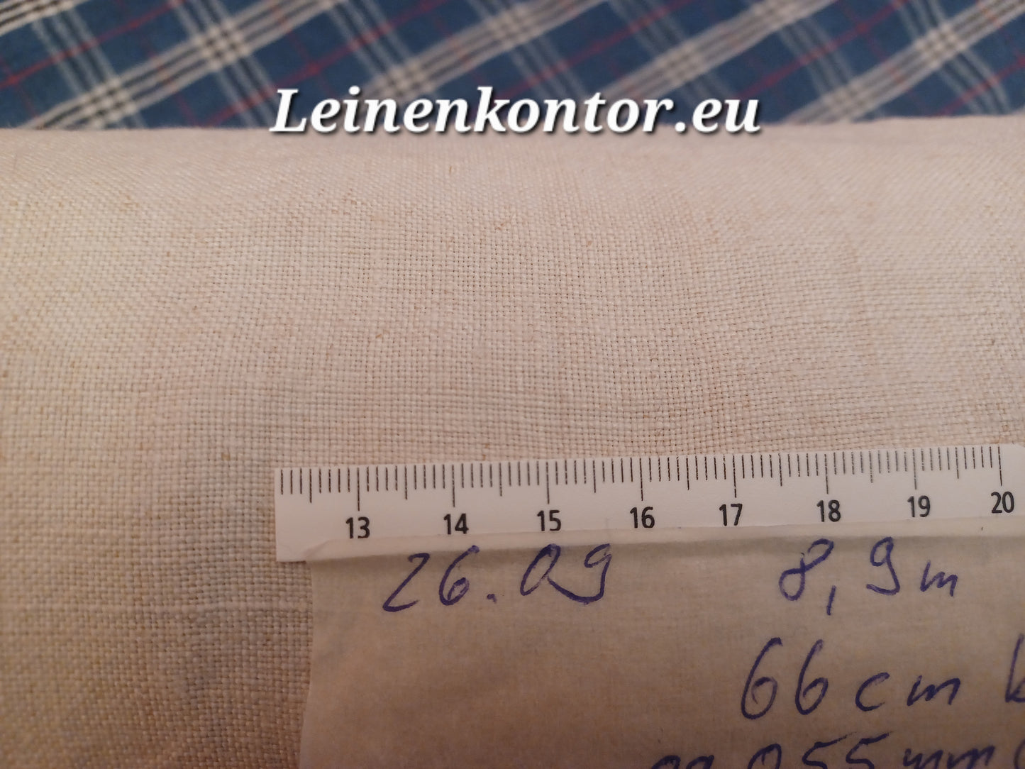 26.09 (8,9m x 0,66cm x 0,55mm, 1930gr) Bauernleinen Leinen Landhaus Leinenstoff Leinenballen
