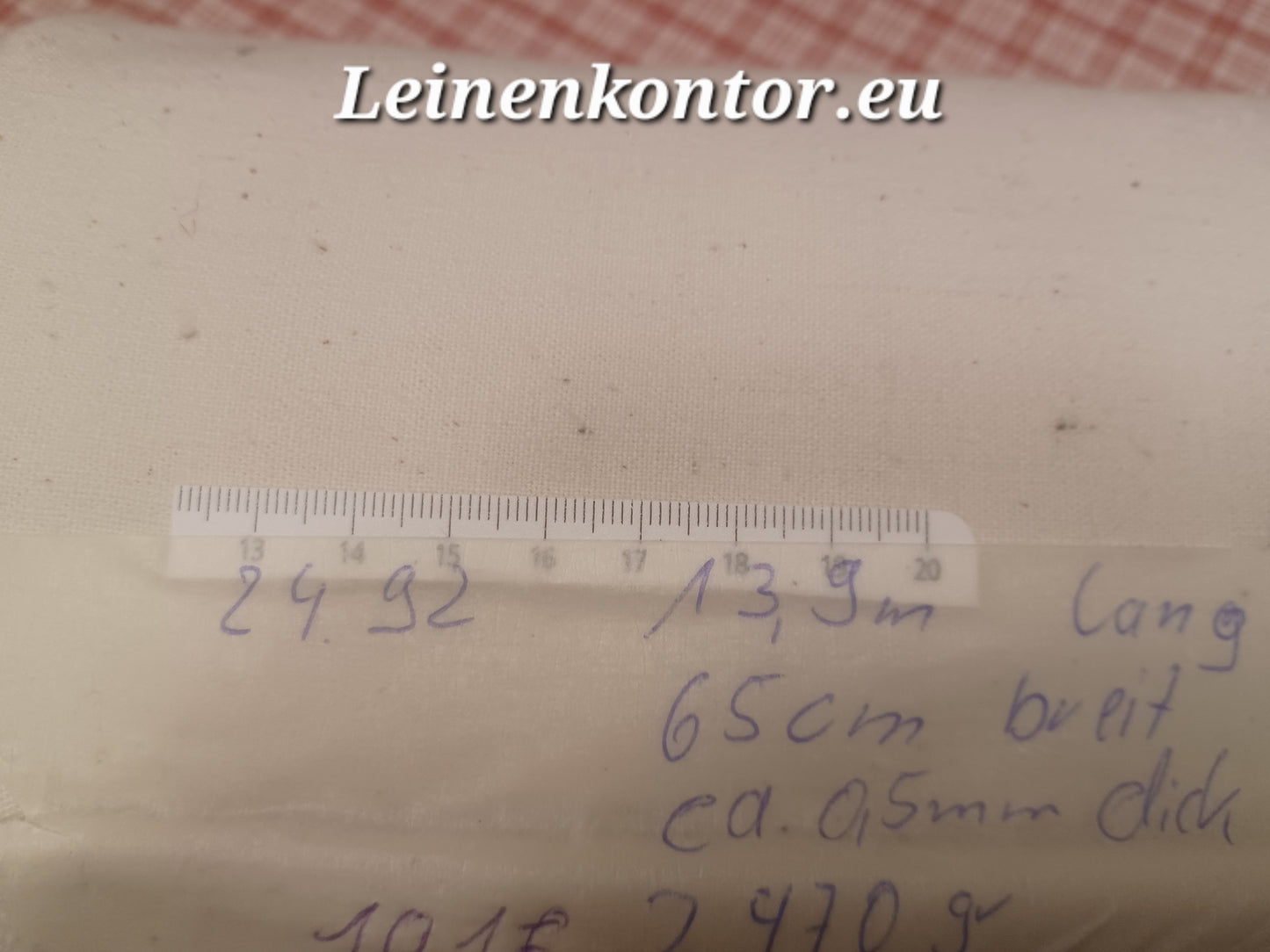 24.92 (13,9m x 0,65m x 0,5mm) Leinen Landhaus Leinenstoff Leinenballen