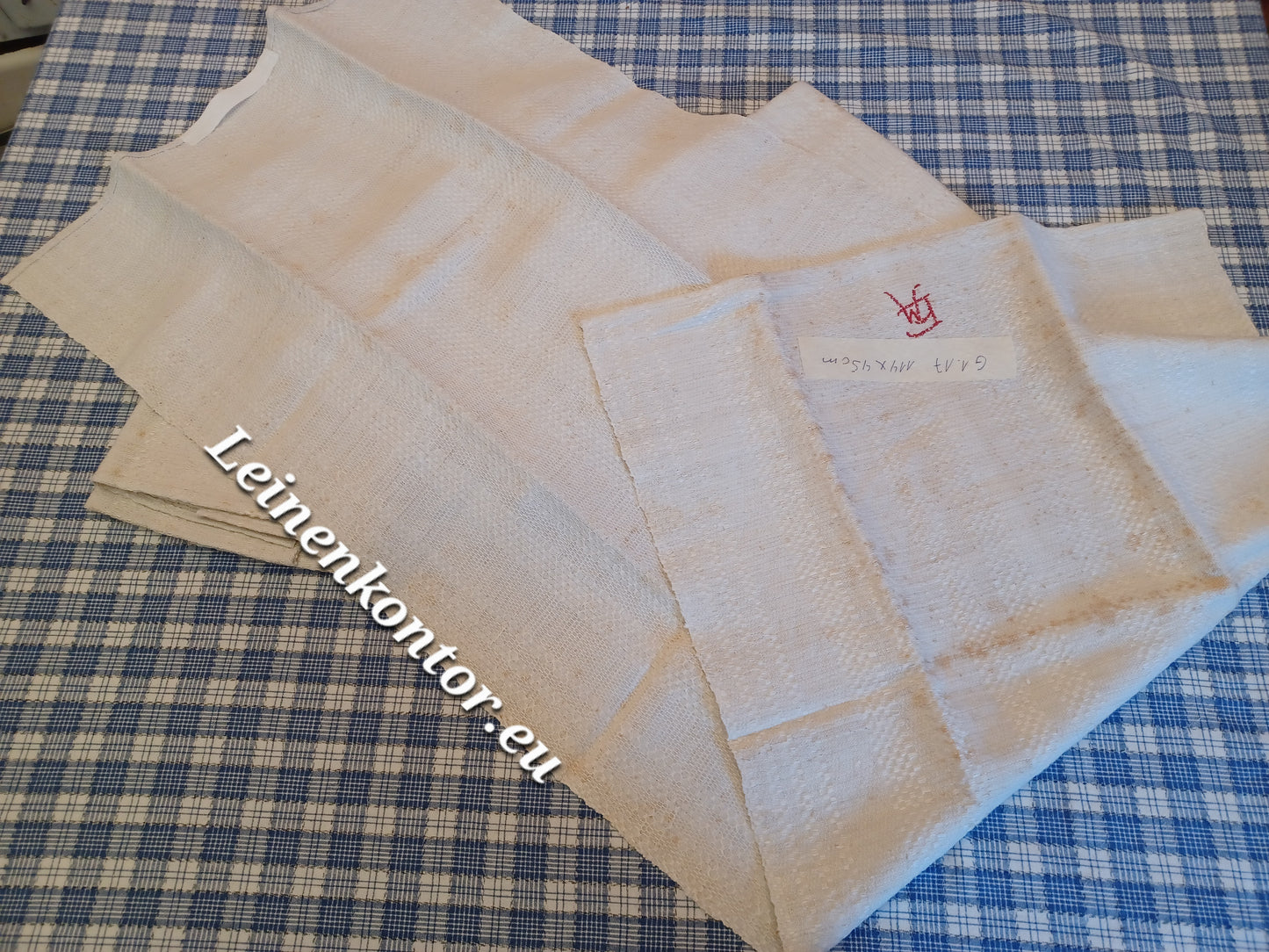 G1.17 (114cm x 45cm) Halbleinenhandtücher Geschirrhandtuch Altes Bauerleinen Landhaus Leinenstoff Leinenhandtücher