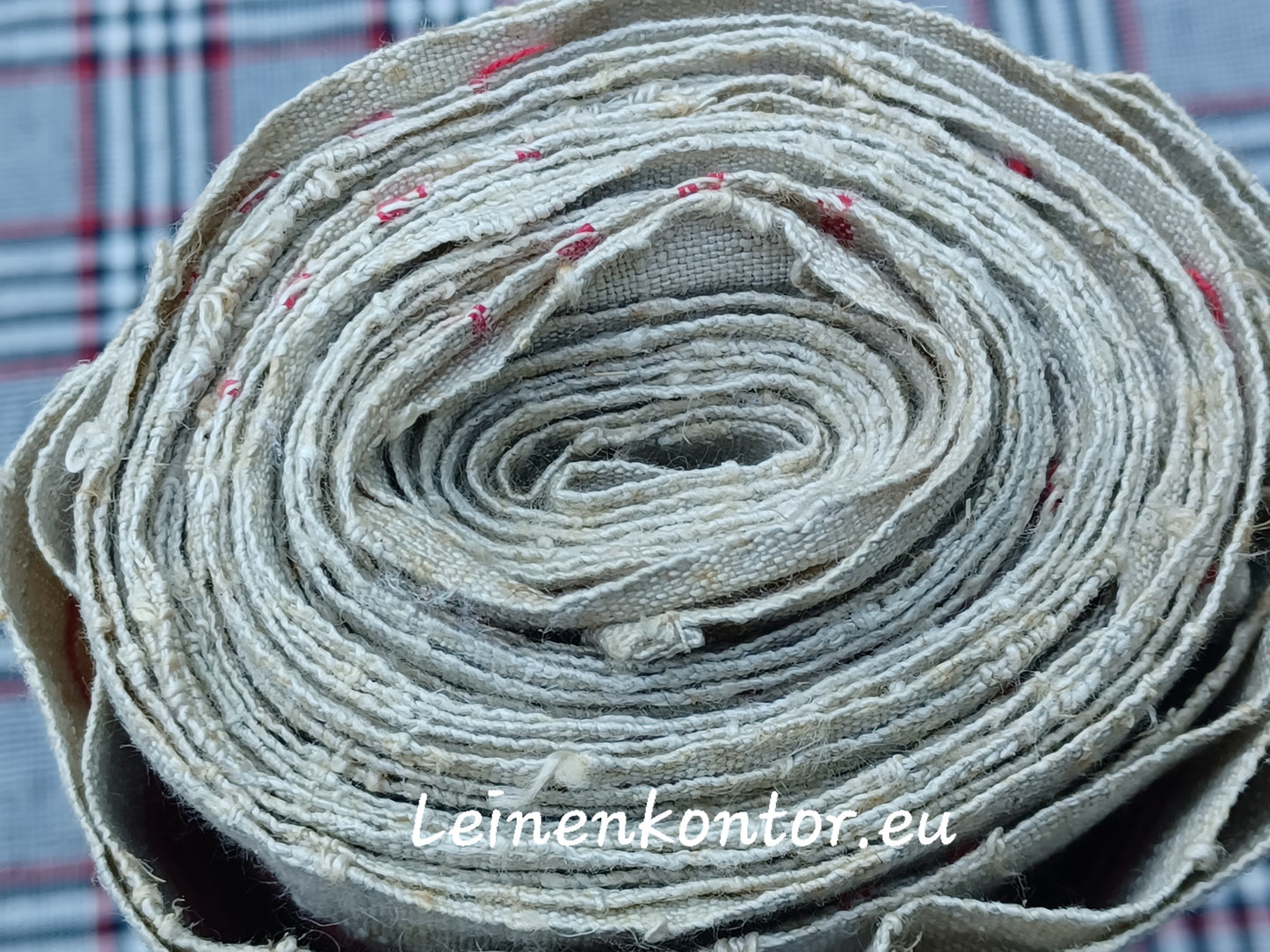 24.51 (6,7m x 0,41m x 0,55mm dick) Handtuchleinen Altes Bauernleinen Landhaus Leinenstoff Leinenballen