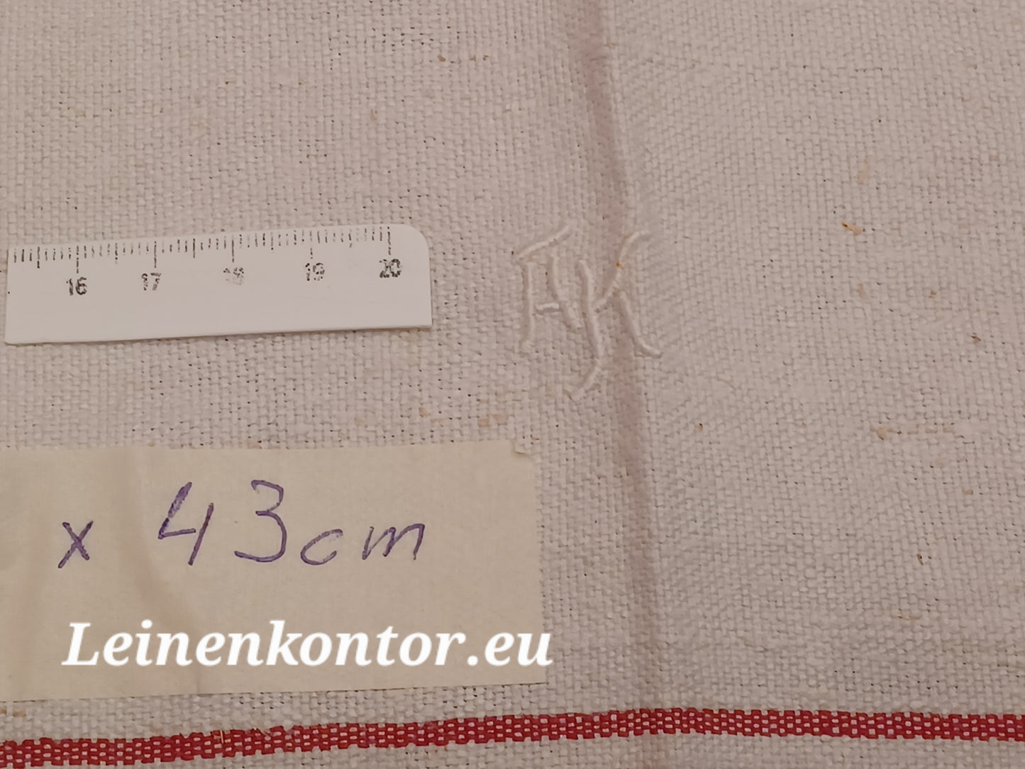 G1.35 (107cm x 43cm) Geschirrhandtuch Altes Bauerleinen Landhaus Leinenstoff Leinenhandtücher
