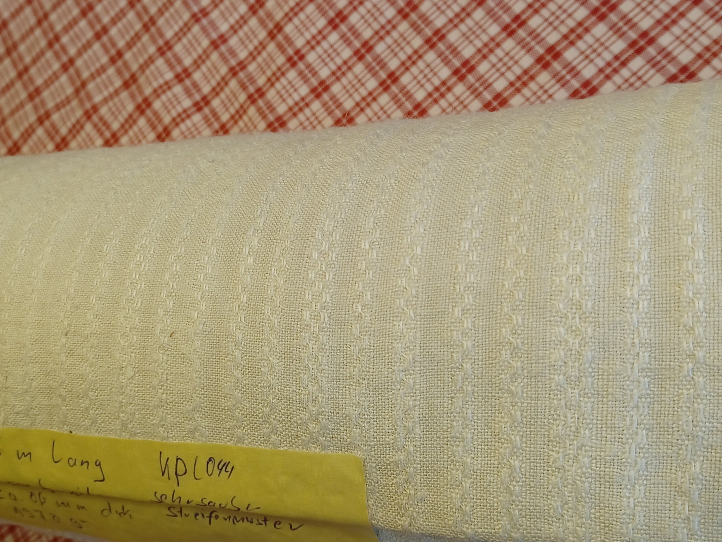 18.24 (13,50m x 0,40m x 0,60mm) Altes Bauern Leinen Landhaus Leinenstoff Leinenballen Linnen