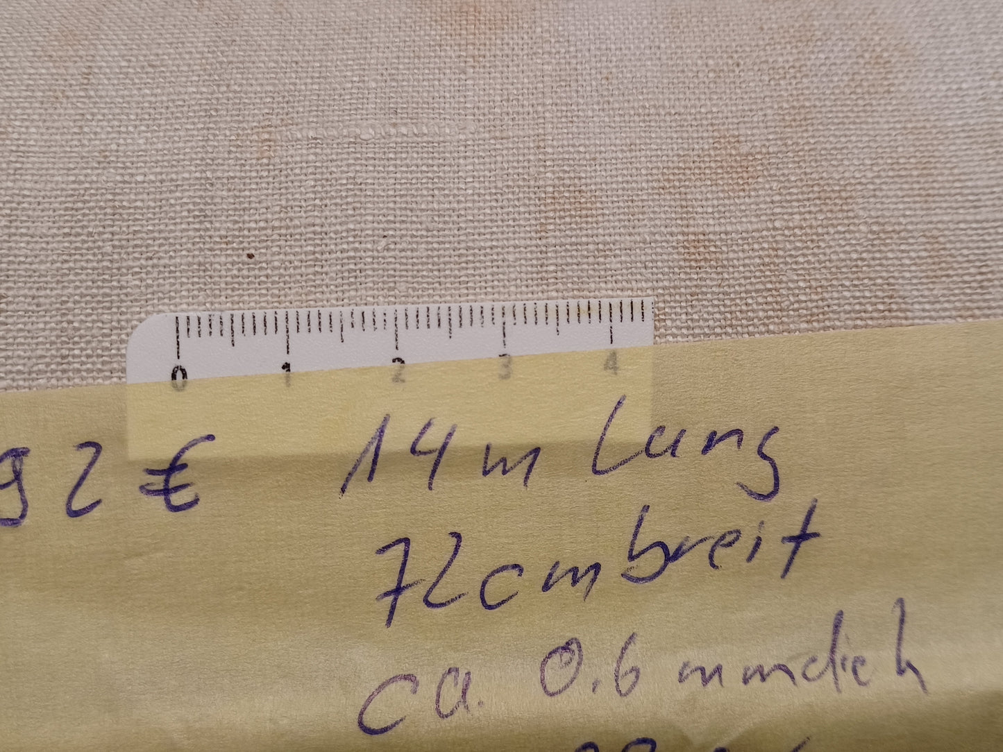 18.36 (14m x 0,72m x 0,60mm) Altes Bauern Leinen Landhaus Leinenstoff Leinenballen