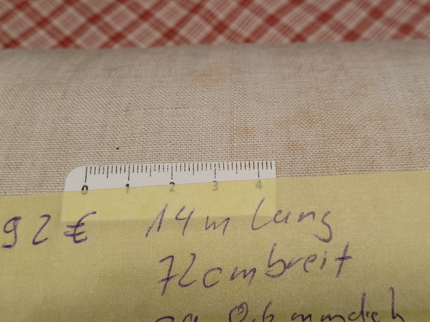 18.36 (14m x 0,72m x 0,60mm) Altes Bauern Leinen Landhaus Leinenstoff Leinenballen