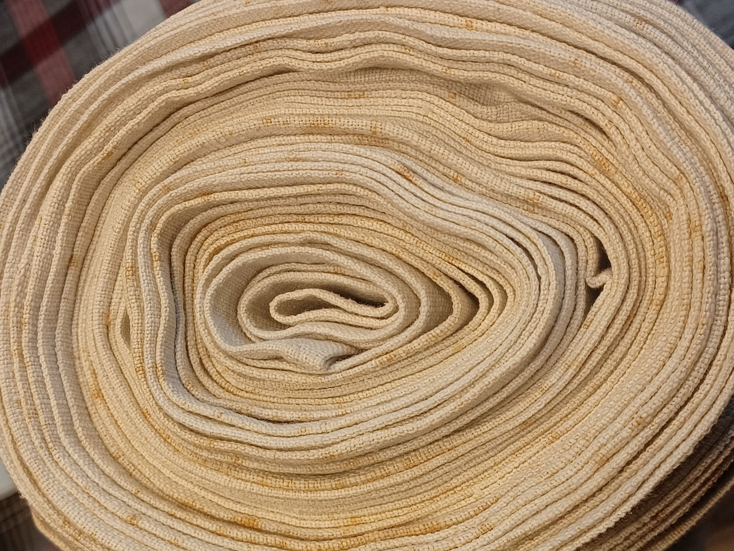 0.01 (10,6m x 0,66m x 0,52mm) Altes Bauern Leinen Landhaus Leinenstoff Leinenballen