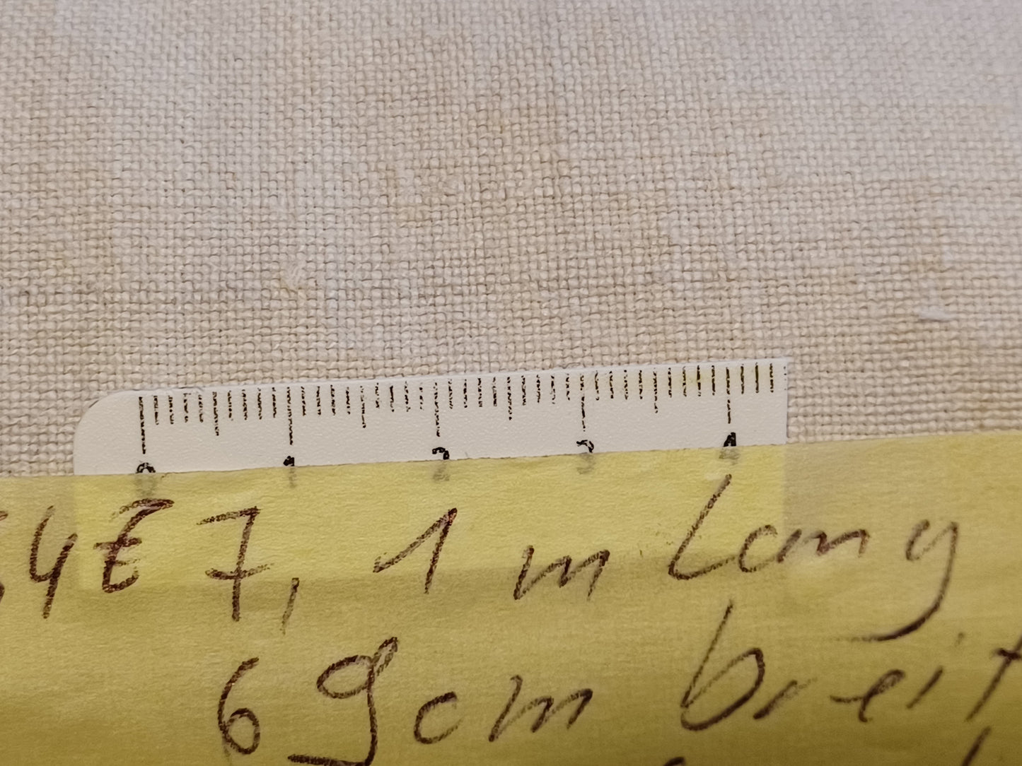 19.20 (7,1m x 0,69m x 0,6mm) Altes Bauern Leinen Landhaus Leinenstoff Leinenballen