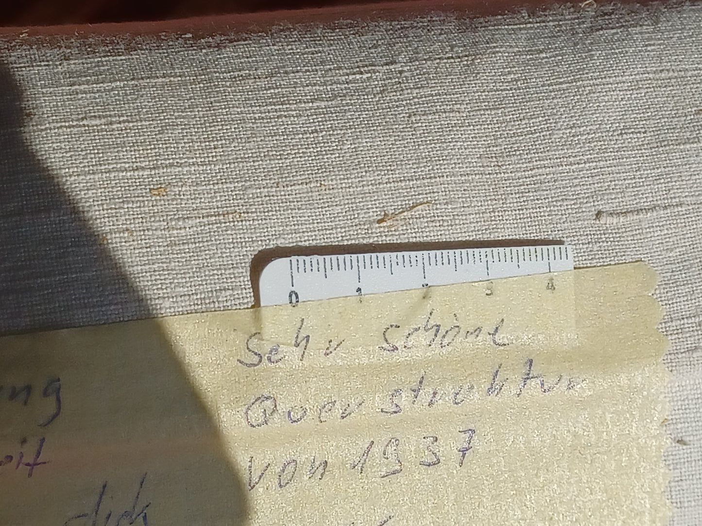 19.52 (8,6m x 0,72m x 0,65mm) Altes Bauern Leinen Landhaus Leinenstoff Leinenballen
