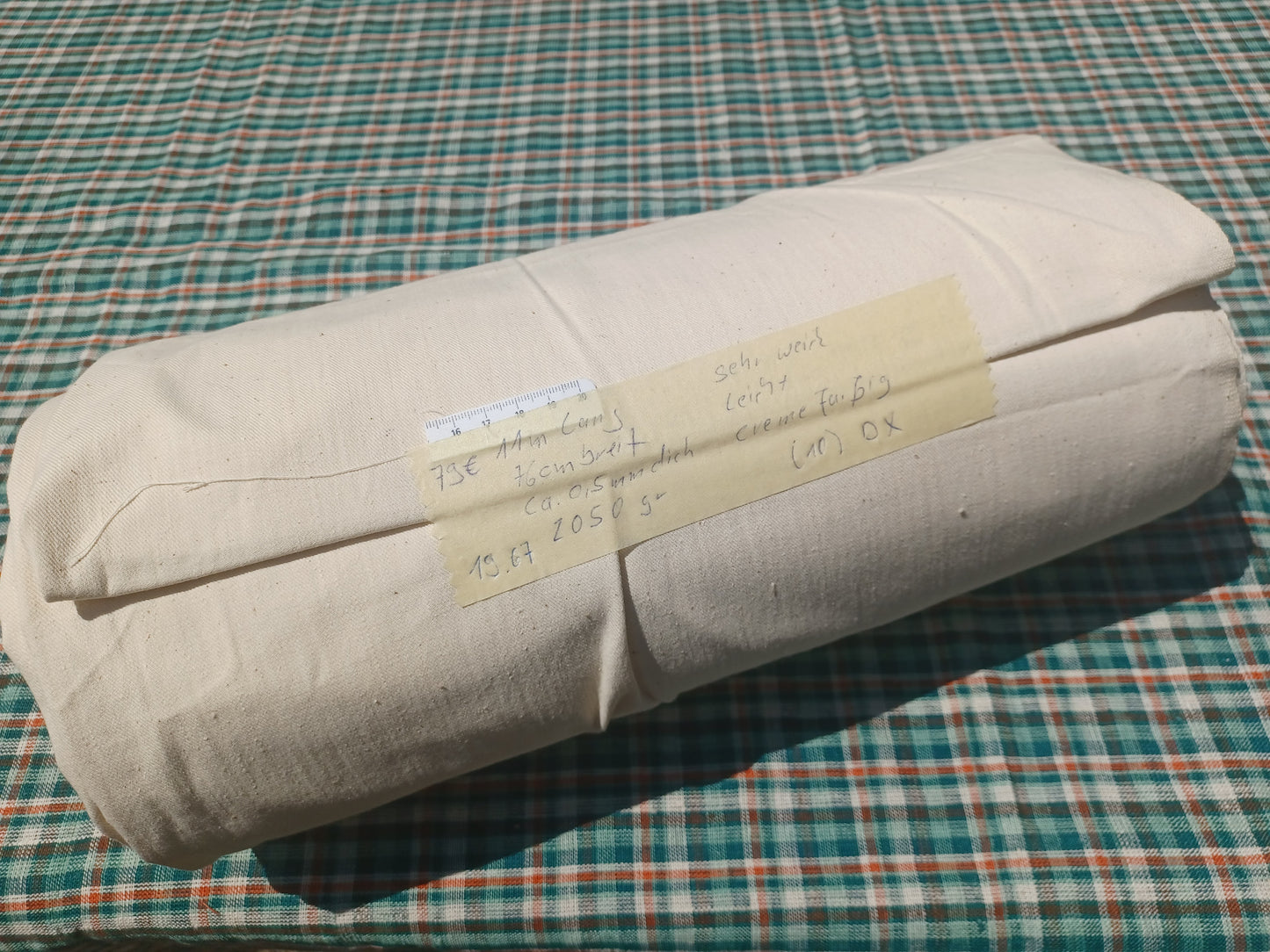 19.67 (11m x 0,76m x 0,50mm) Altes Bauern Leinen Landhaus Leinenstoff Leinenballen