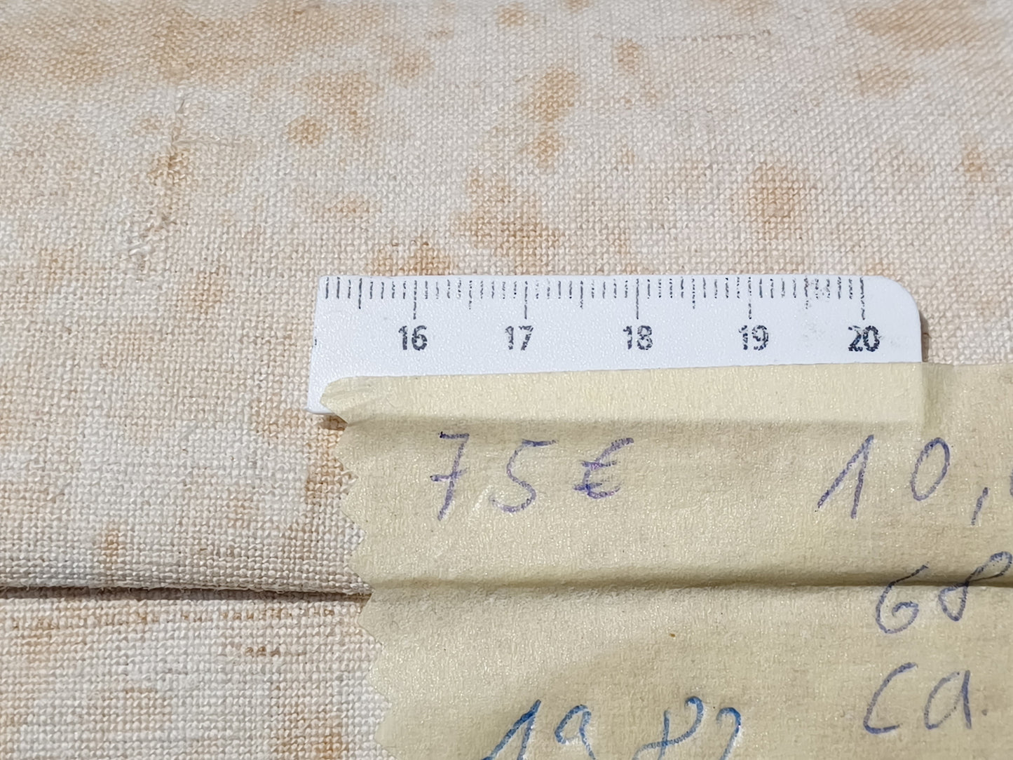 19.82 (10,60m x 0,68m x 0,50mm) Altes Bauern Leinen Landhaus Leinenstoff Leinenballen