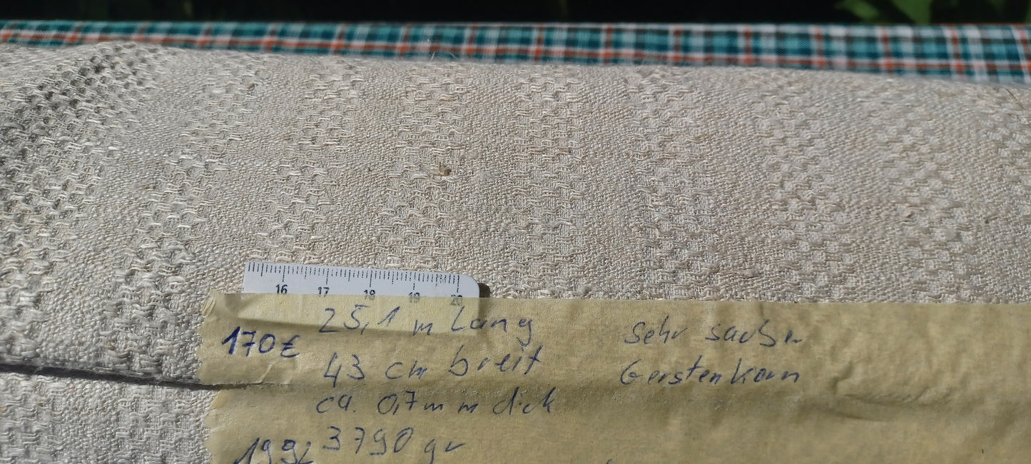 19.92 (25,1m x 0,43m x 0,7mm) Leinenballen Leinen Landhaus Leinenstoff Bauernleinen