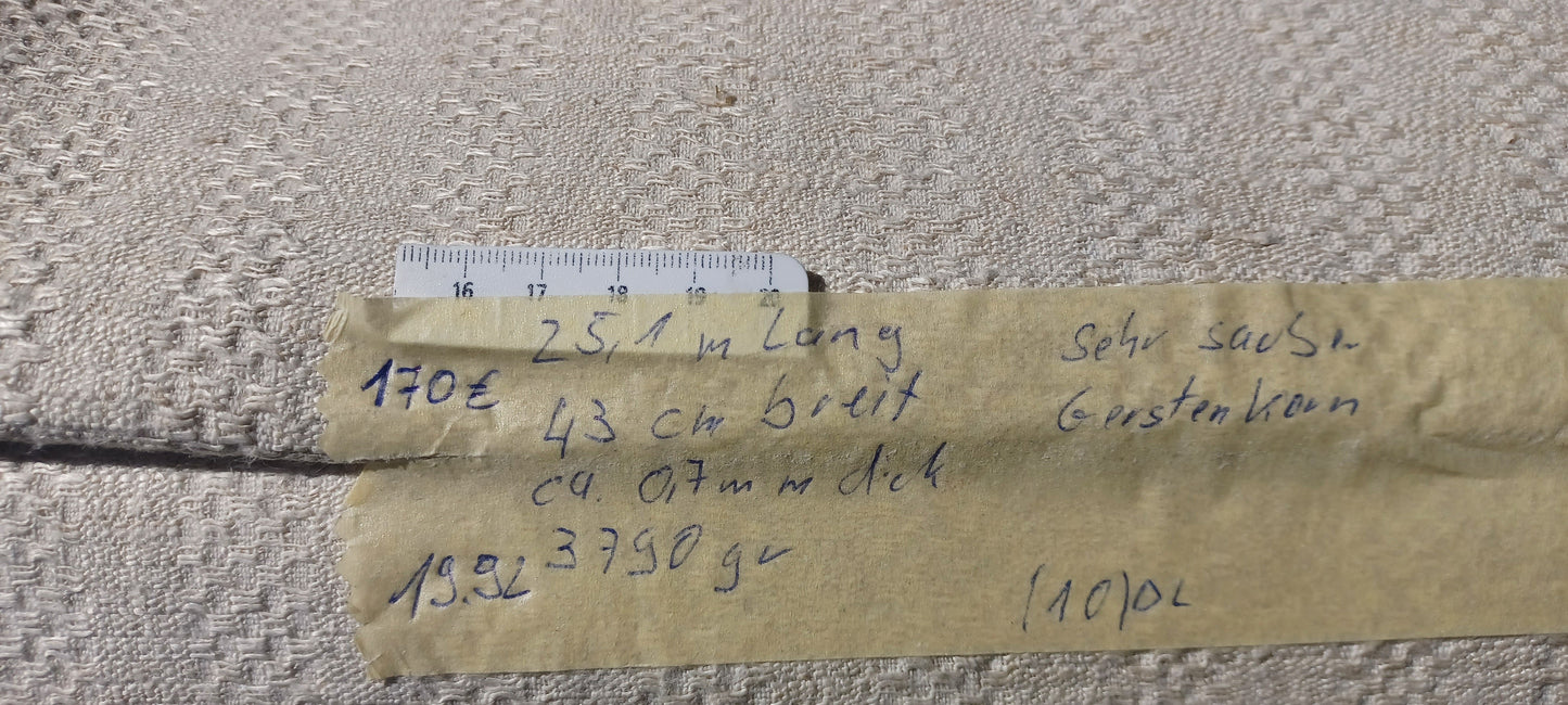 19.92 (25,1m x 0,43m x 0,7mm) Leinenballen Leinen Landhaus Leinenstoff Bauernleinen
