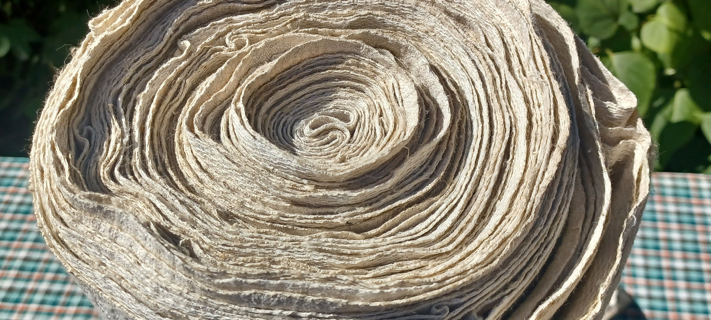 19.92 (25,1m x 0,43m x 0,7mm) Leinenballen Leinen Landhaus Leinenstoff Bauernleinen