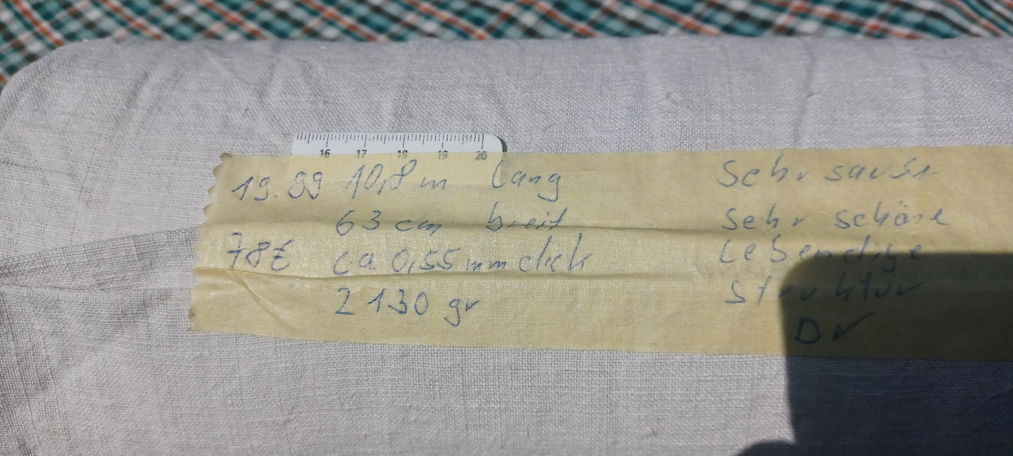 19.99 (10,8m x 0,63m x 0,55mm) Leinenballen Leinen Landhaus Leinenstoff Bauernleinen