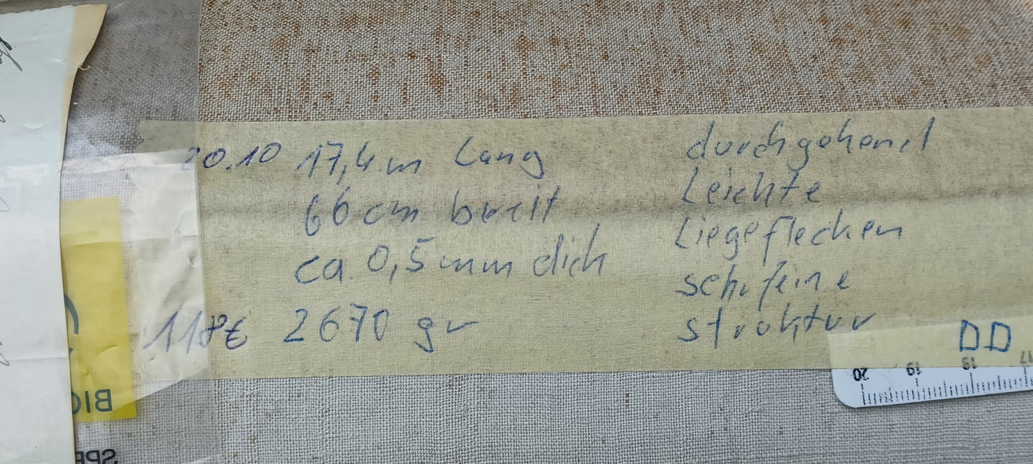 20.10 (17,4m x 0,66m x 0,5mm) Leinenballen Leinen Landhaus Leinenstoff Bauernleinen