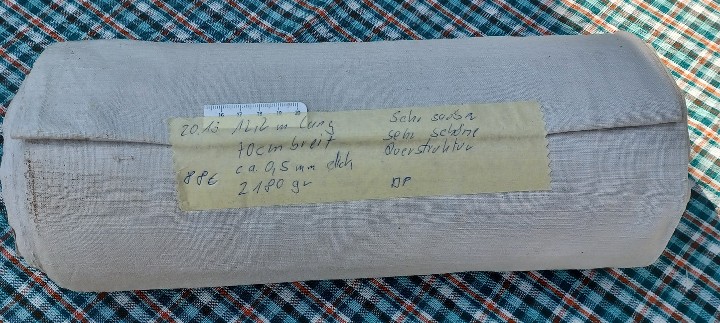 20.13 (11,2m x 0,70m x 0,5mm) Leinenballen Leinen Landhaus Leinenstoff Bauernleinen