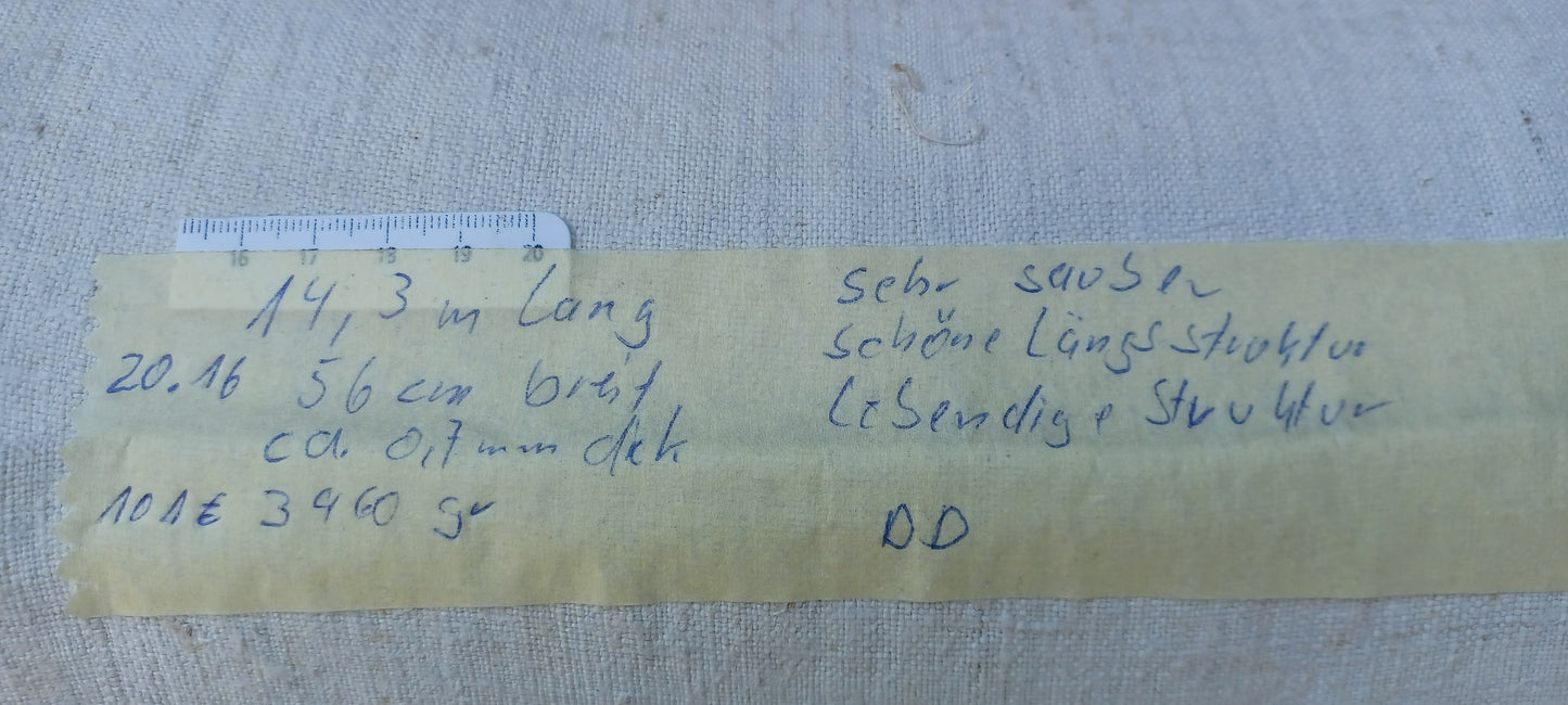 20.16 (14,3m x 0,56m x 0,7mm) Leinenballen Leinen Landhaus Leinenstoff Bauernleinen