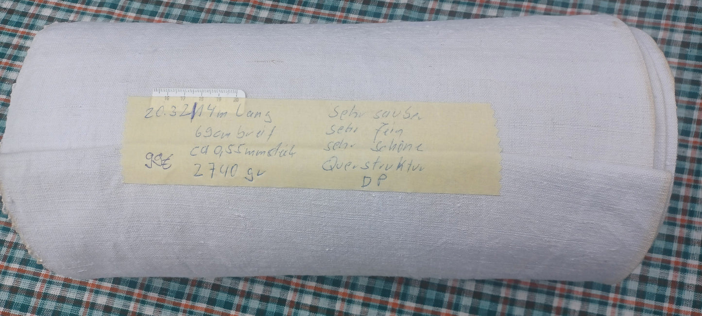 20.32 (14m x 0,69m x 0,55mm) Leinenballen Leinen Landhaus Leinenstoff Bauernleinen