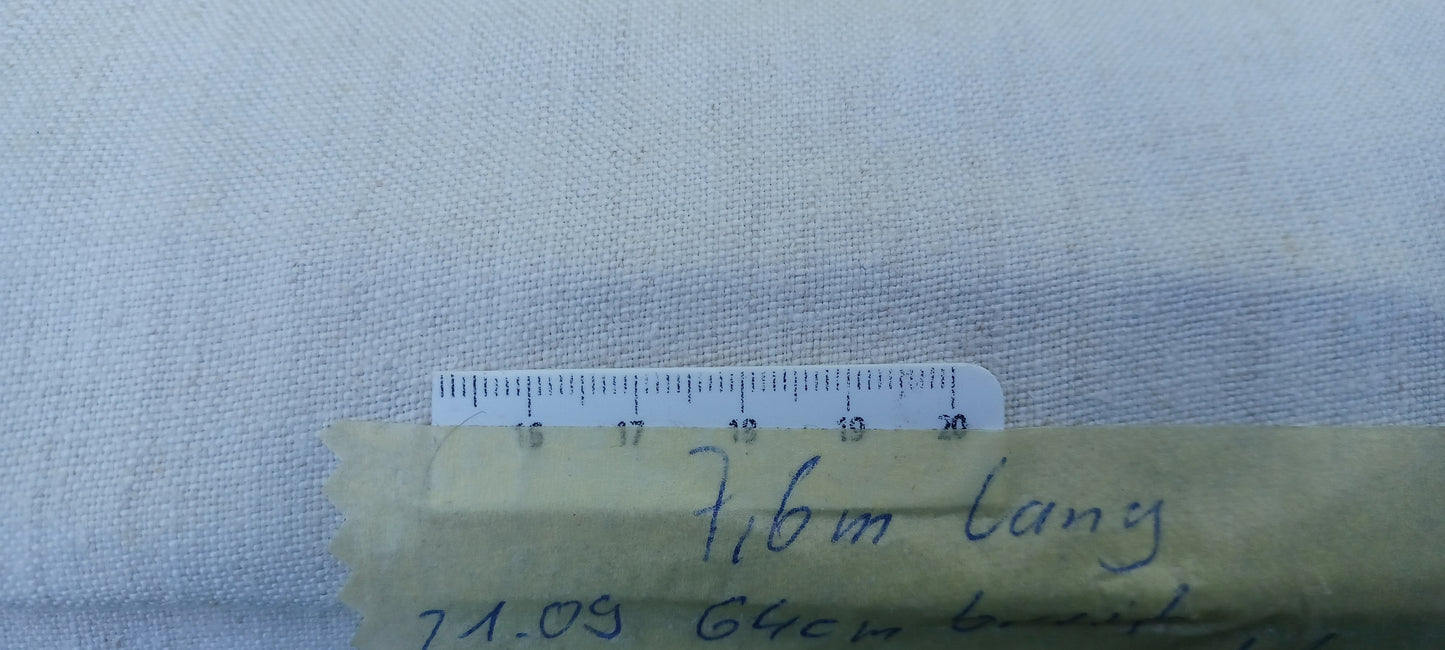 21.09 (7,6m x 0,64m x 0,65mm) Altes Bauern Leinen Landhaus Leinenstoff Leinenballen