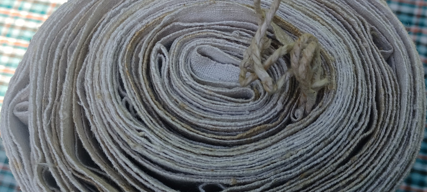 21.14 (8,5m x 0,64m x 0,6mm) Altes Bauern Leinen Landhaus Leinenstoff Leinenballen