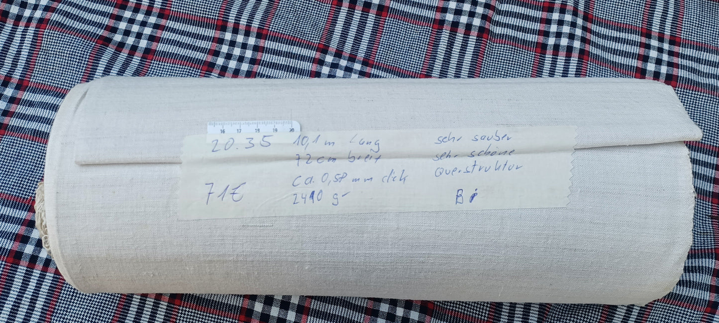 20.35 (10,1m x 0,72m x 0,58mm) Leinenballen Leinen Landhaus Leinenstoff Bauernleinen