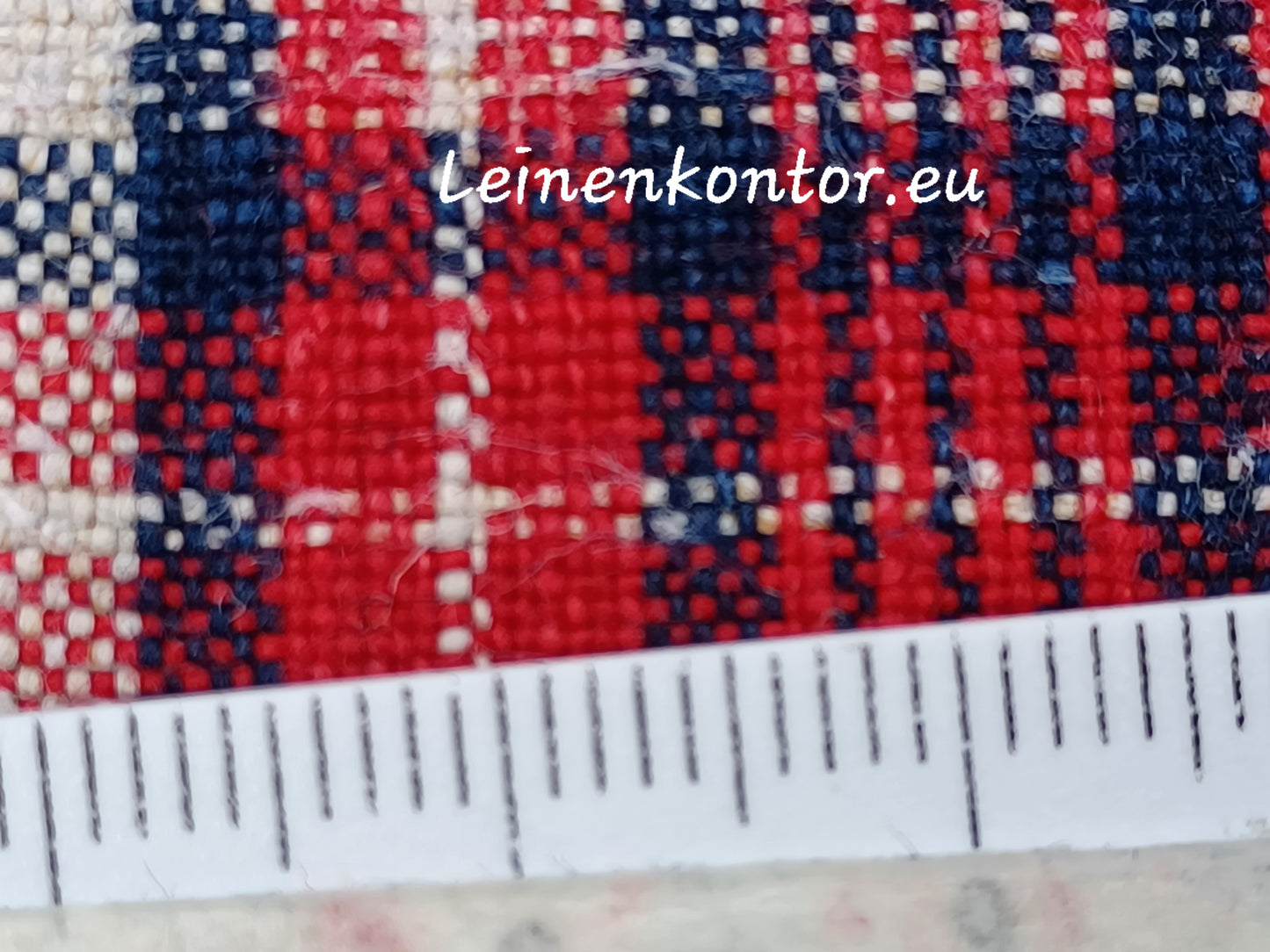 22.13 (4,2m x 0,76m x 0,5mm) Leinenballen kariert Vintage-Leinen Landhaus Leinenstoff Bauernleinen