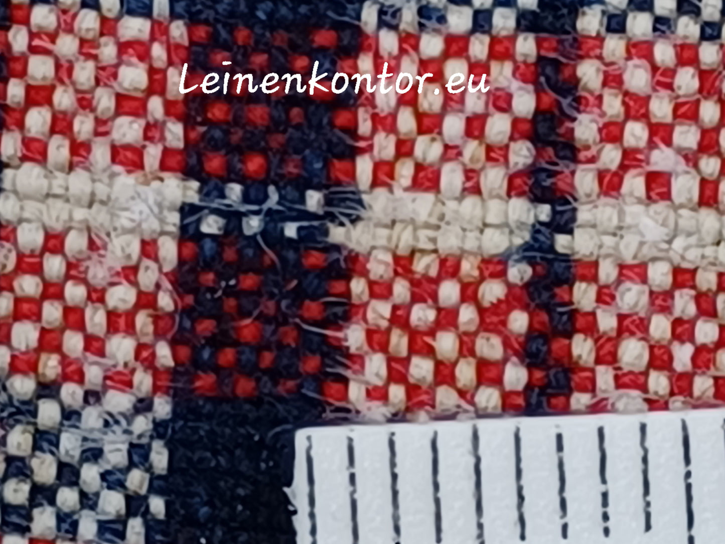 22.13 (4,2m x 0,76m x 0,5mm) Leinenballen kariert Vintage-Leinen Landhaus Leinenstoff Bauernleinen